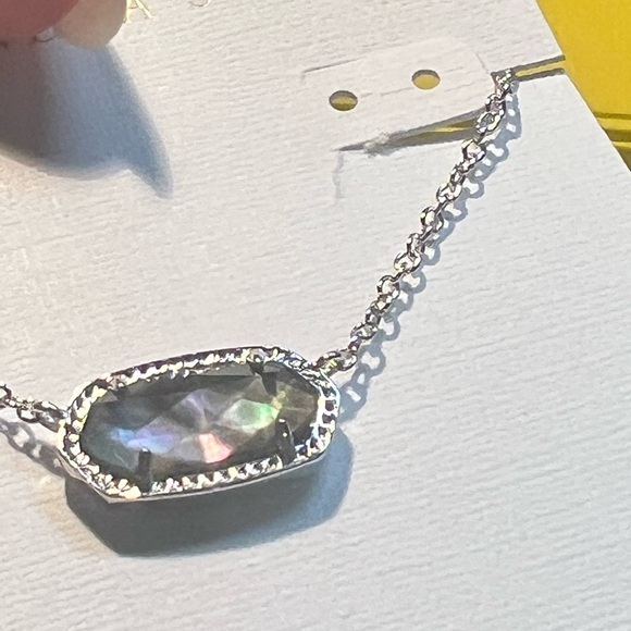 NWT Kendra Scott Retired Elisa Necklace Black Pearl & Silver SOLD OUT Gorgeous! - Picture 7 of 15